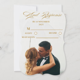 Placa RSVP Clássica Elegante Dourada