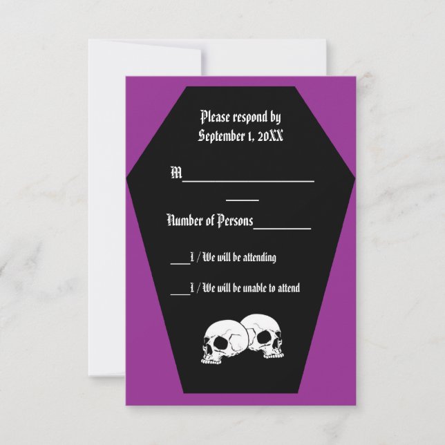 Placa RSVP Coffin Ebony (Purple) (Frente)