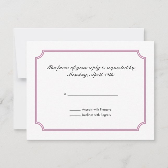 Placa RSVP com Padrão Cruzado Medieval (Frente)