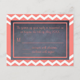 Placa RSVP Coral Chevron
