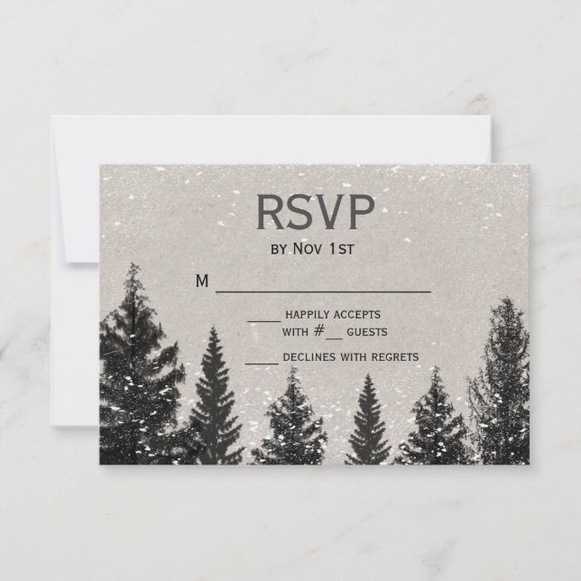 Placa RSVP da Floresta de Inverno Russo (Frente)