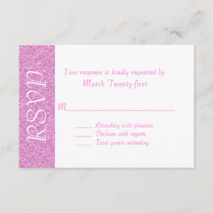 Placa RSVP de aparência brilhante Pink & White Pur