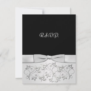 Placa RSVP de ARCO preto, prata
