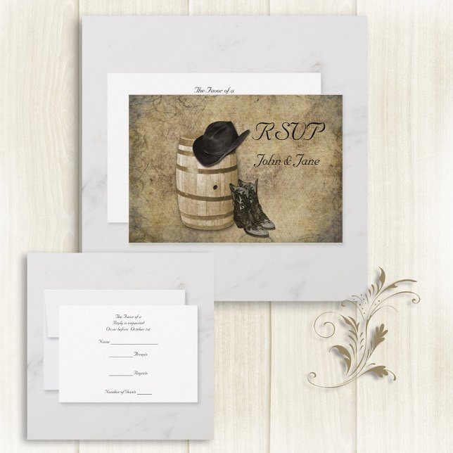 Placa RSVP de Barrel e Boots (Criador carregado)