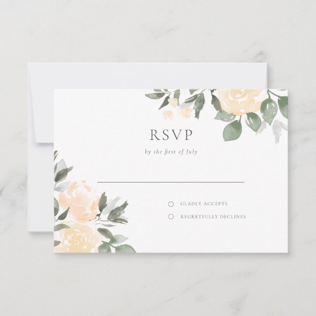Placa RSVP de Blooms de Jardim (Frente)