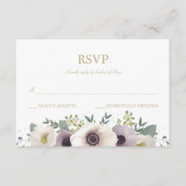 Placa RSVP de Buquê Anemone