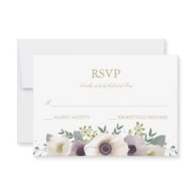 Placa RSVP de Buquê Anemone