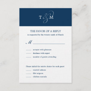 Placa RSVP de Casamento de Ampersand na moda