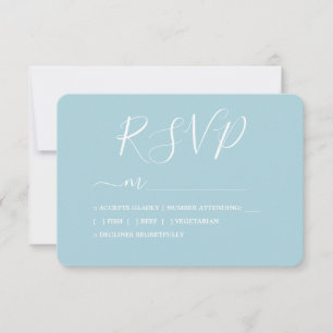 Placa RSVP de Casamento de Caligrafia Simples