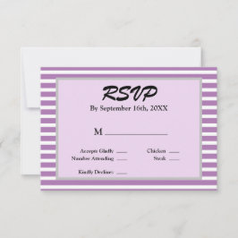 Placa RSVP de Casamento de Casamento com Linhas Pú