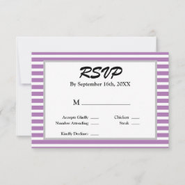 Placa RSVP de Casamento de Casamento com Linhas Pú