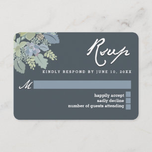 Placa RSVP de Casamento de Casamento de bonito Blo