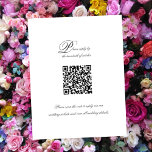 Placa RSVP de Casamento de Código QR de Script Sim<br><div class="desc">A placa RSVP de Casamento de Código QR de Script Simples Elegante é perfeita para um evento elegante ou ocasional,  com script de caligrafia de tendência e tipo moderno.</div>