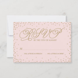 Placa RSVP de Casamento de Estrelas de Rico Rosa e