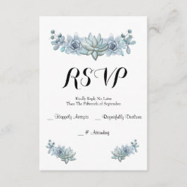 Placa RSVP de Casamento de Fluxo de Aquarelas e Fl