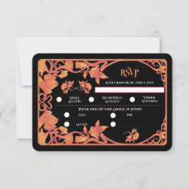 Placa RSVP de Casamento de Nouveau Art Nouveau