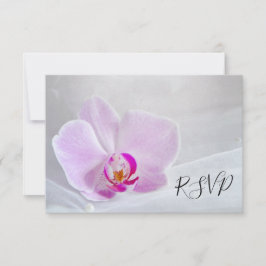 Placa RSVP de Casamento de Orquídea Rosa e Véu-Bri