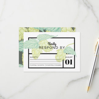 Placa RSVP de Casamento de Saltos de Cerveja Moder