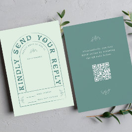Placa RSVP de Casamento de San Miguel com Código Q