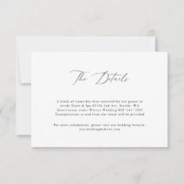Placa RSVP de Casamento de Script Minimalista Mode