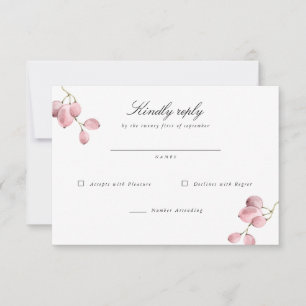 Placa RSVP de Casamento de Vinha de Grama de Água