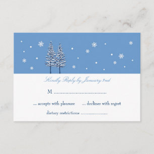 Placa RSVP de Casamento de Wonderland Winter