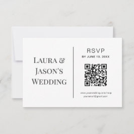 Placa RSVP de Casamento Editável com Código QR