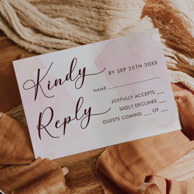 Placa RSVP de Casamento Floral Moderno Vintage (Criador carregado)