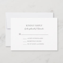 Placa RSVP de Casamento Minimalista da Olivia Simp