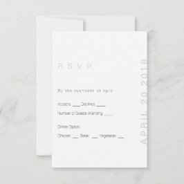 Placa RSVP de Casamento Moderno Blush