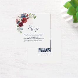 Placa RSVP de Casamento Moderno de Código QR de Sc
