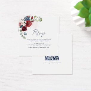 Placa RSVP de Casamento Moderno de Código QR de Sc