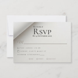 Placa RSVP de Casamento Moderno Sombra Dobrada