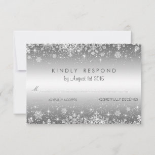 Placa RSVP de casamento no inverno Canto