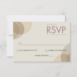 Placa RSVP de Casamento nos Círculos de Marfim
