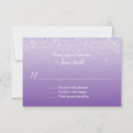 Placa RSVP de Casamento Ombre Ultra Violet