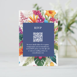 Placa RSVP de Casamento outono Colorida Moderna