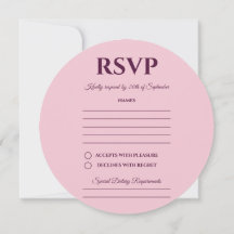 Placa RSVP de Casamento Ring Floral Roxo
