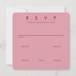 Placa RSVP de Casamento Simples e Simples Moderna