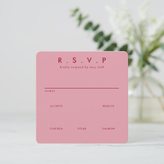Placa RSVP de Casamento Simples e Simples Moderna 