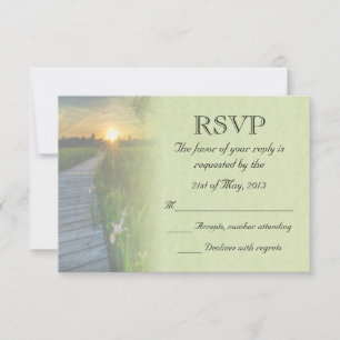 Placa RSVP de Casamento Sunset