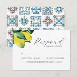 Placa RSVP de Chá de panela Lemon Amalfi