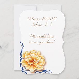 Placa RSVP de Conjunto de Casamento Brilhante Flor