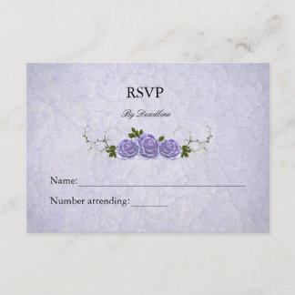 Placa RSVP de Convite para Rosas lavandas