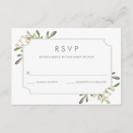 Placa RSVP de Cores d'água Elegante
