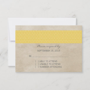 Placa RSVP de Damasco Russo Amarelo