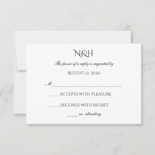 Placa RSVP de Elegância Doce
