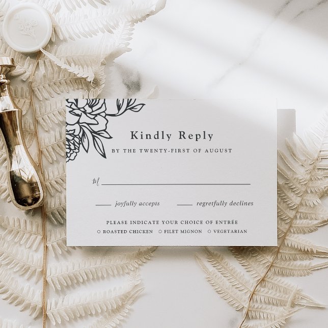 Placa RSVP de Escolha de Farinha do Jardim Secreto (Criador carregado)