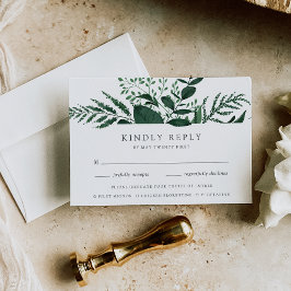 Placa RSVP de Escolha de Refeição da Floresta Selv