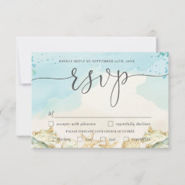 Placa RSVP de Escolha de Refeição de Casamento de